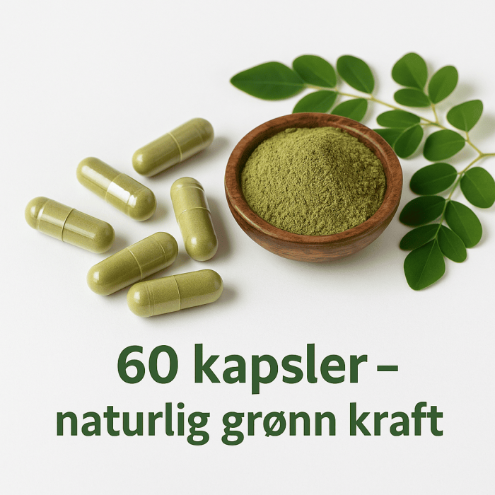Økologisk Moringa – 60 kapsler med naturlig energi og antioksidanter - Bilde 4