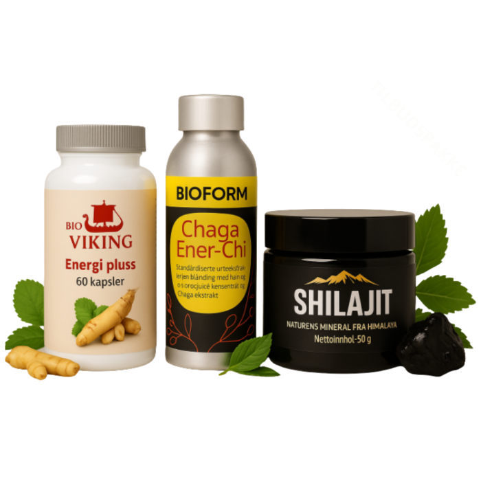 Energipakke – Naturlig Energi og Mental Klarhet med Shilajit, Chaga og Urter - Bilde 1