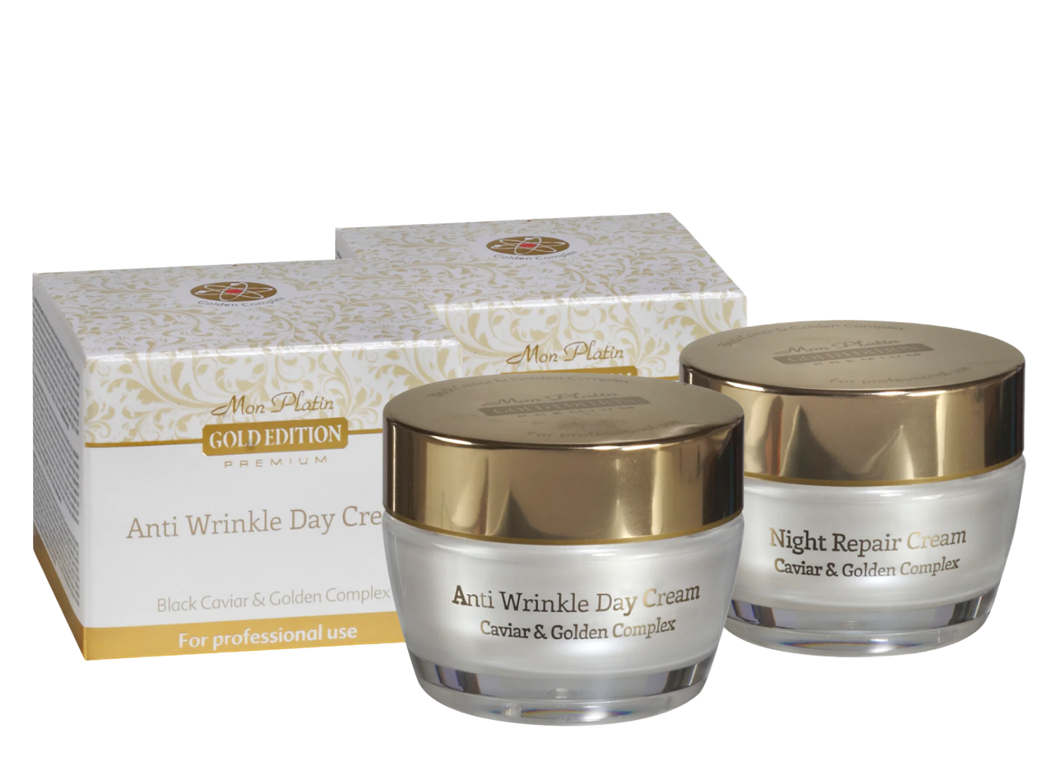 golda TILBUD! Gold Edition Anti Wrinkle Day & Night GE03 + GE02 - Bilde 1
