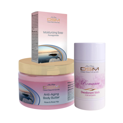 ROSA PAKKE - Bodybutter, Deodorant og Såpestykke