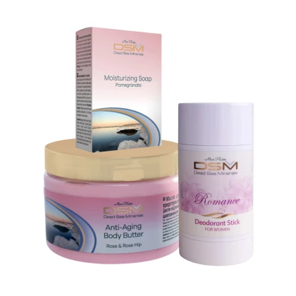 ROSA PAKKE - Bodybutter, Deodorant og Såpestykke