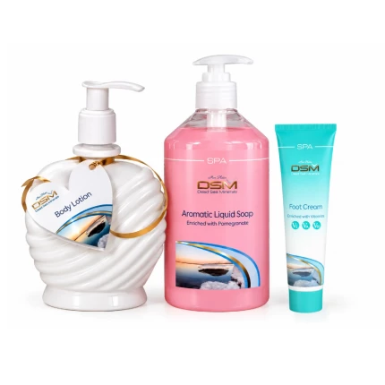 Hudpleiegaven. Fotkrem DSM160, Såpe DSM235, Body Lotion DSM01